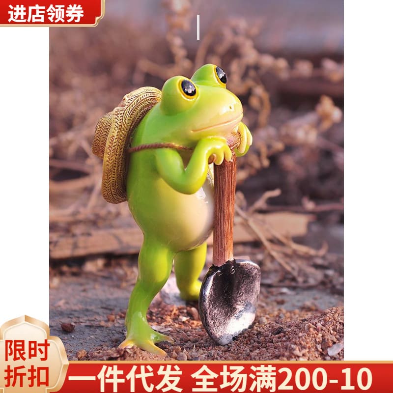 Dễ thương ếch đồ trang trí micro cảnh quan sân ngoài trời bền đẹp, thân thiện nan