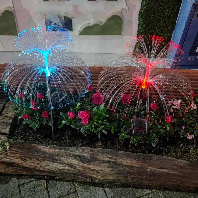 Năng Lượng Mặt Trời 2023 Nhiều Màu Sắc Thay Đổi Sợi Quang Sứa Đèn LED - DNT-1917