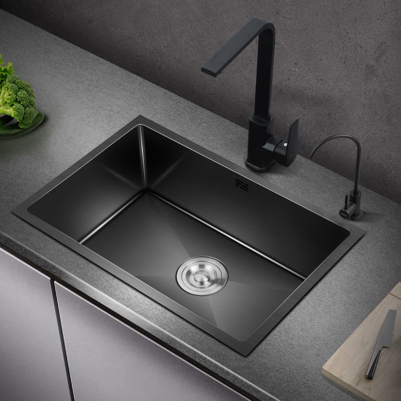 Bồn rửa bát nhúng bằng thép không gỉ thanh nano cao cấp, tiện lợi cho nhà hàn CR-187