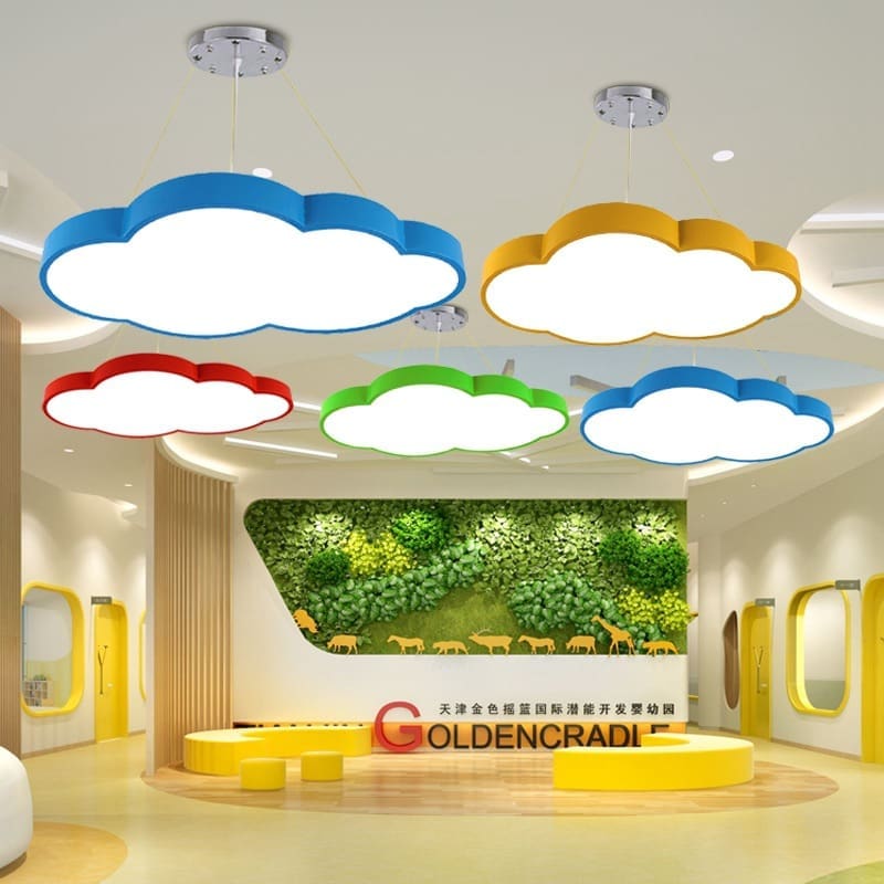 LED Cloud Chandelier Trường Mẫu giáo Hình dạng Đèn Lớp học - DTN-992