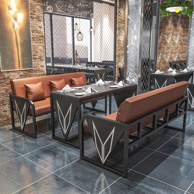 Bàn ghế quầy bar thương mại phong cách công nghiệp vệ sinh - BGCF-122