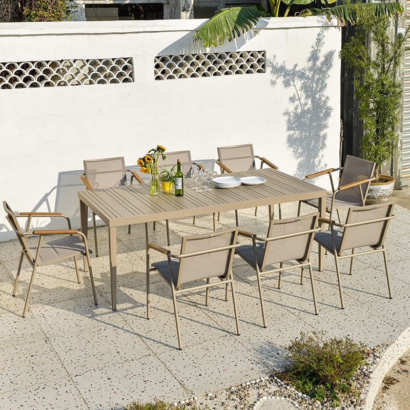 Bàn ghế cao cấp sân vườn nhập khẩu ngoài trời bền đẹp, thân thiện môi trường BGSV_864