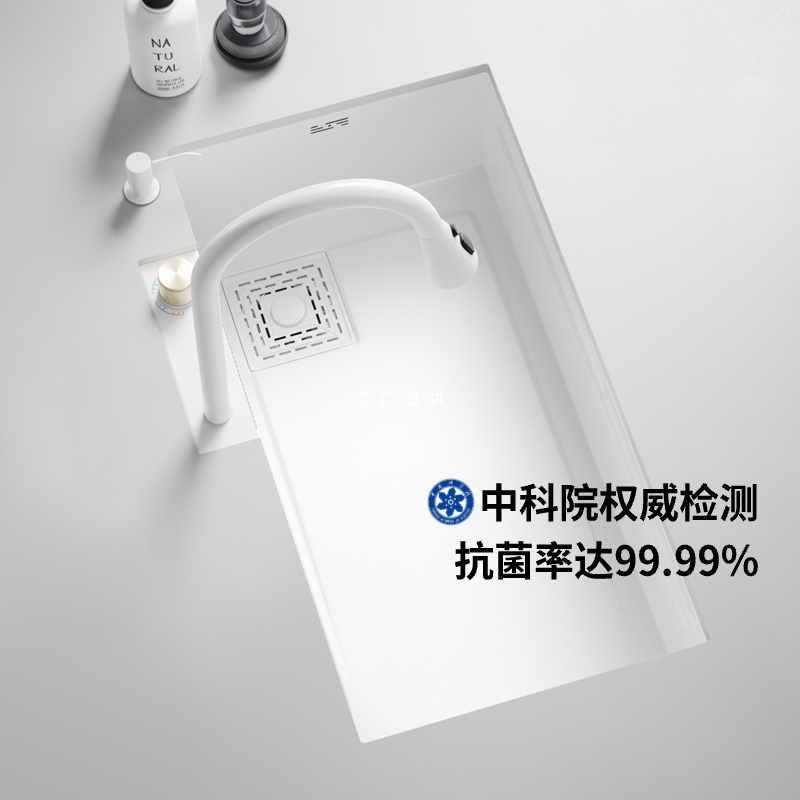 Trắng raindance thác bồn rửa lớn đơn khe cắm handmade cao cấp, tiện lợi cho n CR-102