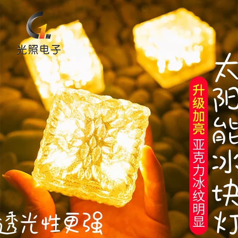 Đá Năng Lượng Mặt Trời Gạch Đèn Phong Cảnh Ban Công Sàn Sân Vườn Đèn - DNT-1522