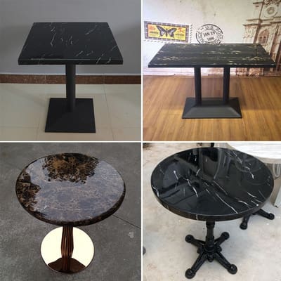 Bàn ghế Nhà hàng phương tây quán cà phê đá cẩm thạch đen - BGCF-260