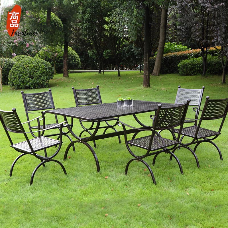 Bàn ghế sân vườn sắt đúc nhập khẩu ngoài trời bền đẹp, thân thiện môi trường  BGSV_1342