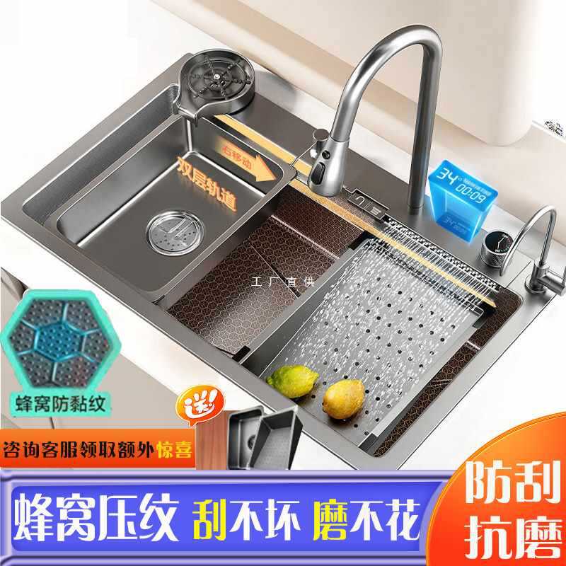 Raindance thác bồn rửa tổ ong nổi nhà bếp dày cao cấp, tiện lợi cho nhà hàng  CR-415
