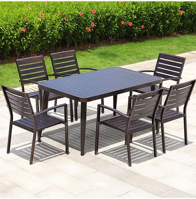 Bàn ghế ngoài trời toàn bộ hợp kim nhôm sân ngoài trời bền đẹp, thân thiện mô BGSV_1112