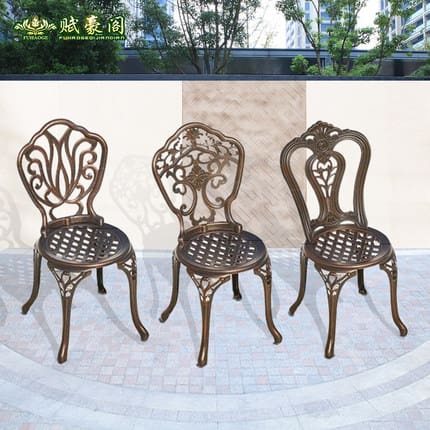 Bộ ba mảnh nhôm đúc ngoài trời ban công bàn ngoài trời bền đẹp, thân thiện mô BGSV_1401