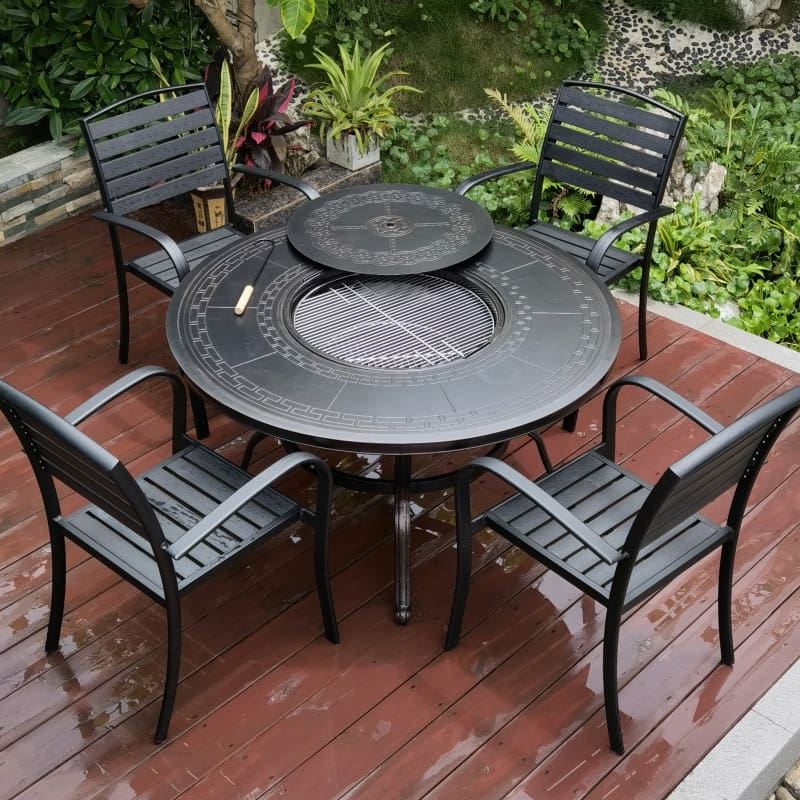 Bàn ghế ngoài trời sân vườn sân thượng thoáng ban ngoài trời bền đẹp, thân th BGSV_1098