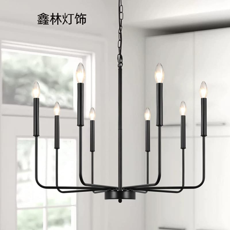 Đèn chùm Mỹ sắt nghệ thuật hiện đại đơn giản phong cách công nghiệp re - DC-1150
