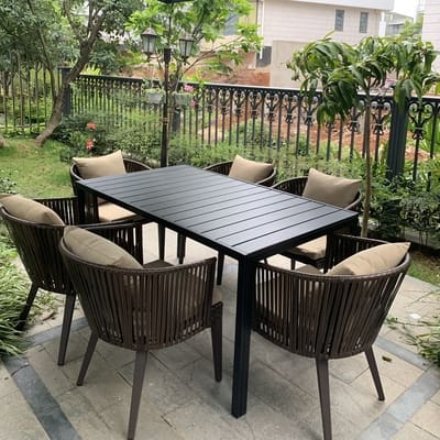 Bàn ghế ngoài trời sân ngoài trời giải trí ngoài ngoài trời bền đẹp, thân thi BGSV_1035