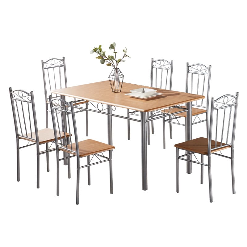 Bàn ghế Nhà máy Bàn ăn hoàn chỉnh cho 6 người và ghế nhà - BGCF-494