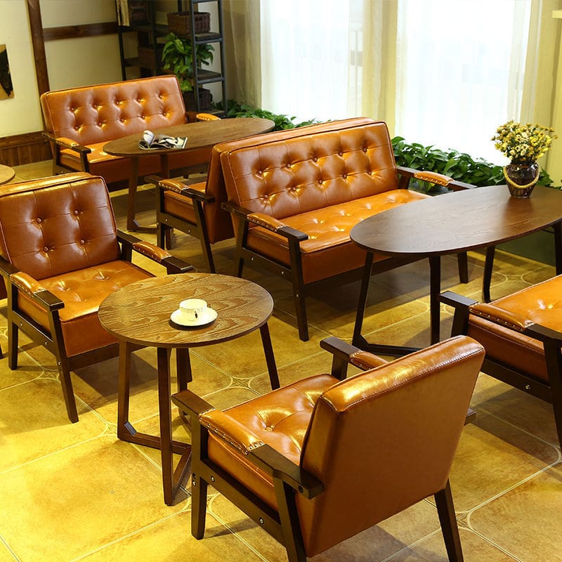 Bàn ghế quán cà phê quán trà sữa giải trí sofa món tráng - BGCF-1807