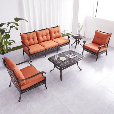 Bàn ghế ghế sofa nhôm đúc ngoài trời sáng tạo ngoài trời bền đẹp, thân thiện  BGSV_1547
