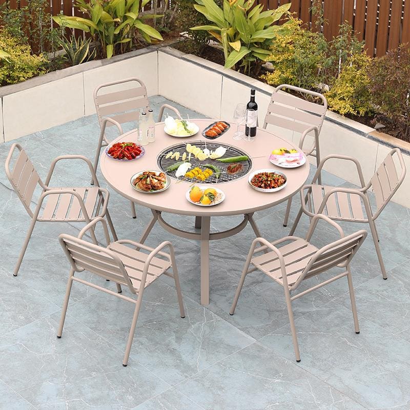 Bàn tiệc nướng ngoài trời sân vườn sân thượng lò ngoài trời bền đẹp, thân thi BGSV_1384