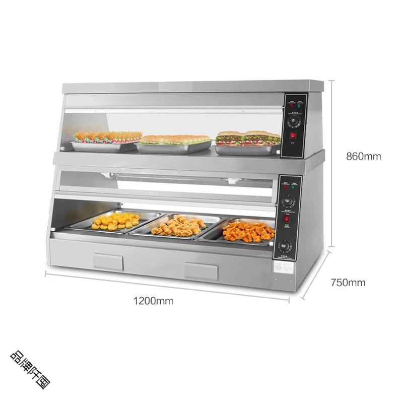 1.2 (1,5 mét) tủ cách nhiệt hamburg tủ trưng bày cao cấp, tiện lợi cho nhà hà THN-268