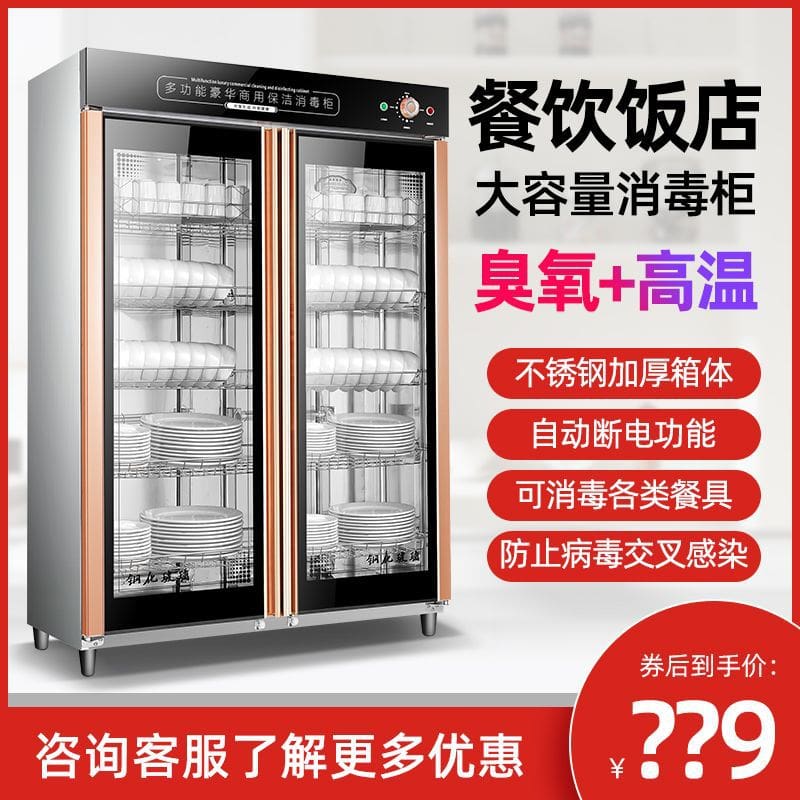Tủ khử trùng thương mại hai cửa dọc công suất cao cấp, tiện lợi cho nhà hàng  TSTP-29