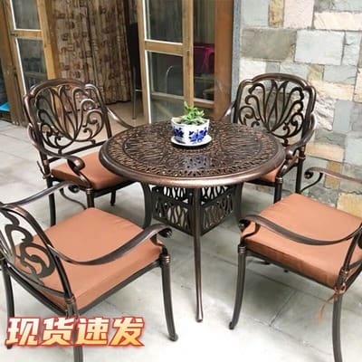 Bộ bàn ghế nhôm đúc ngoài trời ba hoặc năm ngoài trời bền đẹp, thân thiện môi BGSV_1462