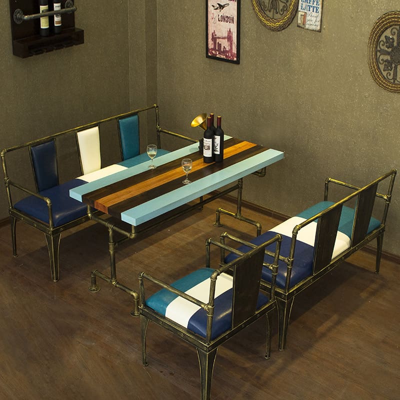 Bàn ghế Sofa sắt rèn phong cách cổ điển cafe bar trà sữa - BGCF-1696