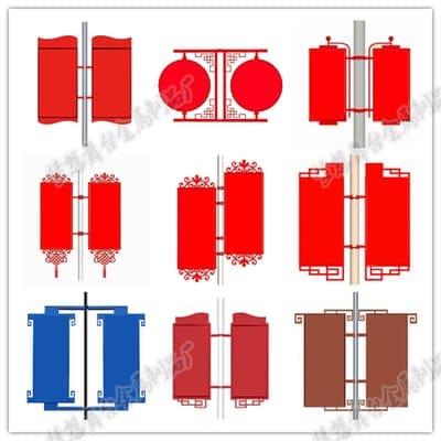 Cột đèn biển quảng cáo ngoài trời, thiết kế chắc chắn, bền đẹp - DNT-222