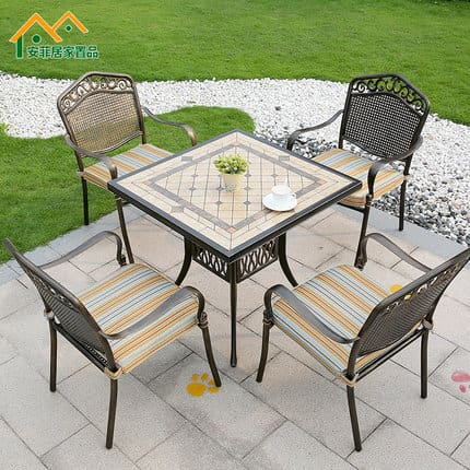 Bàn ghế nhôm đúc ngoài trời sân vườn ngoài trời ngoài trời bền đẹp, thân thiệ BGSV_1220