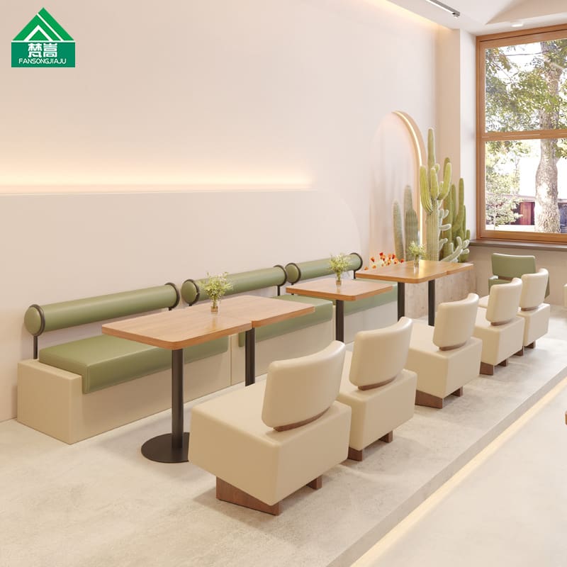 Bàn ghế Chủ đề nhà hàng trà nhà hàng Bàn ghế quán trà sữa - BGCF-1209