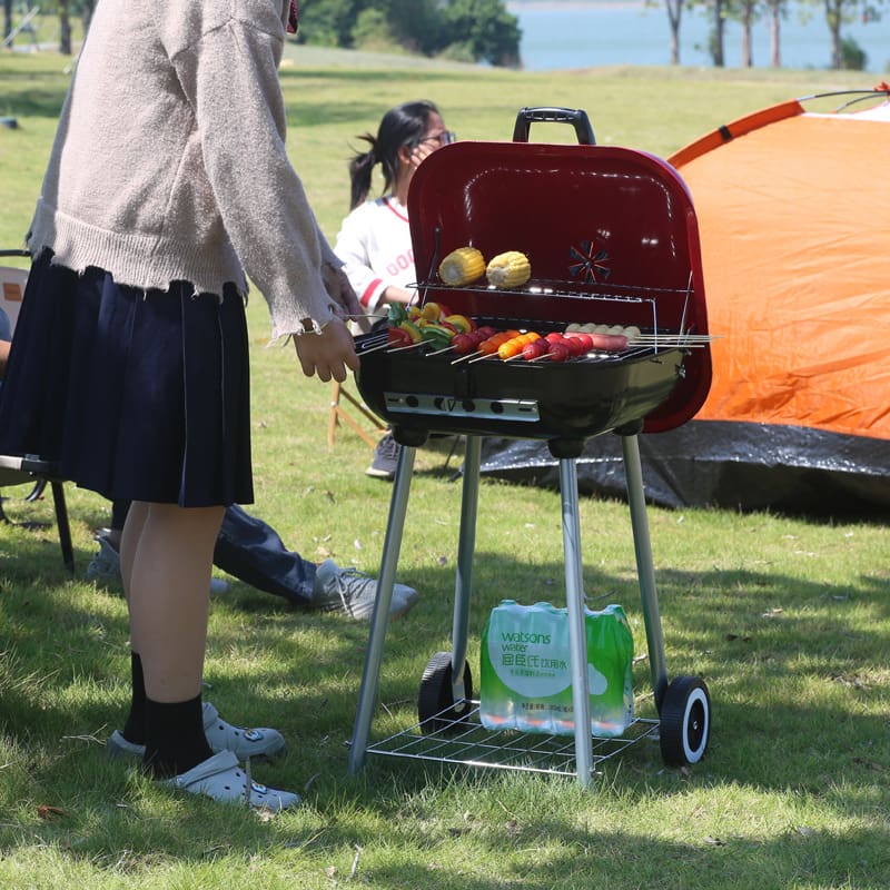 Bếp nướng thịt ngoài trời hamburger bốn chân 18,5 inch cao cấp, tiện lợi cho  THN-107