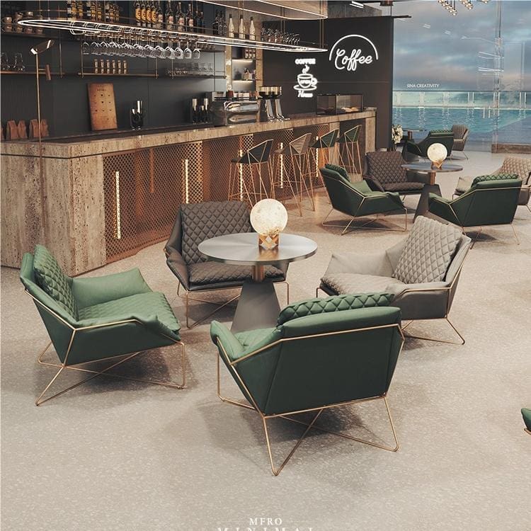 Bàn ghế Sofa da sang trọng nhẹ quán cà phê sofa đơn ghế - BGCF-1867