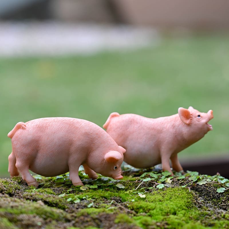 Mô phỏng sáng tạo lợn mini đồ trang trí để ngoài trời bền đẹp, thân thiện môi nan