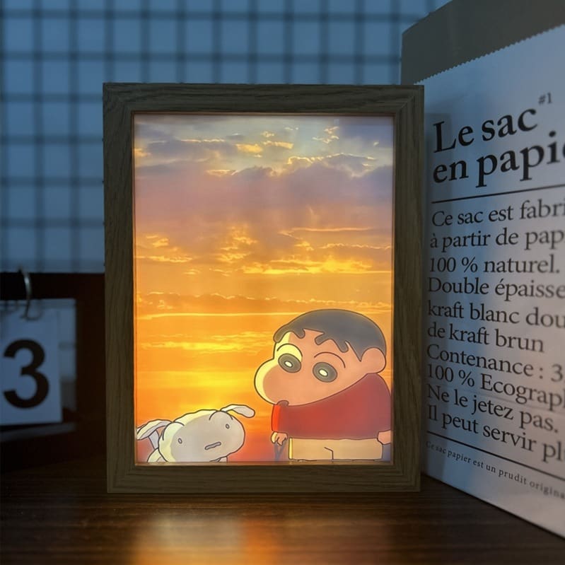 Crayon Shin-chan Đèn Tranh Đèn Ngủ Đèn Bàn Trang Trí Phòng Ngủ Đèn Ngủ - DDB-701