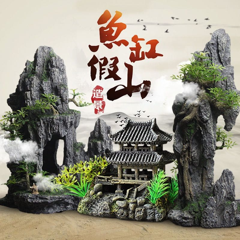 Bể cá cảnh quan non bộ cá cảnh trang trí ngoài trời bền đẹp, thân thiện môi t nan