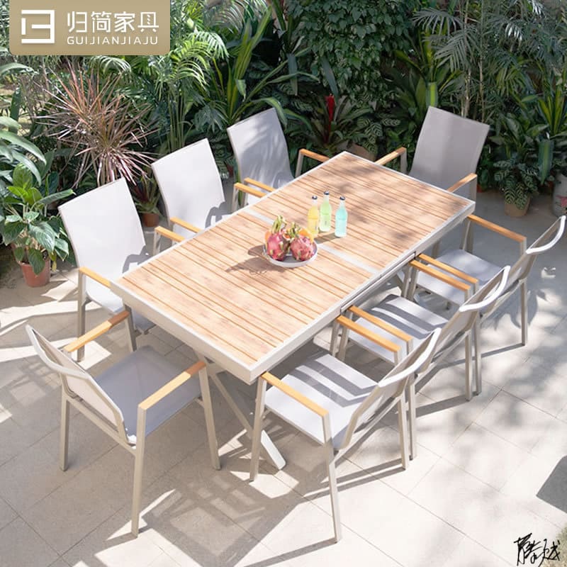 Bàn ghế ngoài trời sân quán trà sữa quán cà ngoài trời bền đẹp, thân thiện mô BGSV_1045