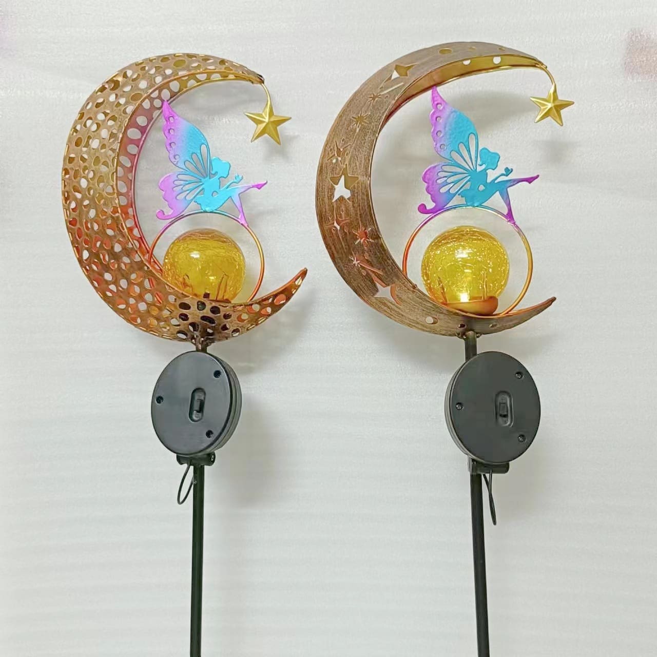 Đèn sân vườn năng lượng mặt trời trăng rỗng thiên thần cảnh quan ánh - DNT-1903