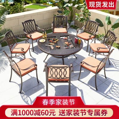 Bàn ghế nướng ngoài trời sân trong sân vườn bếp ngoài trời bền đẹp, thân thiệ BGSV_1268