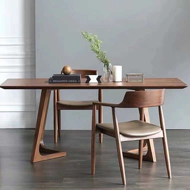 Bàn ghế Bắc Âu Italy Bàn ghế ăn bằng gỗ nguyên khối nhà - BGCF-868