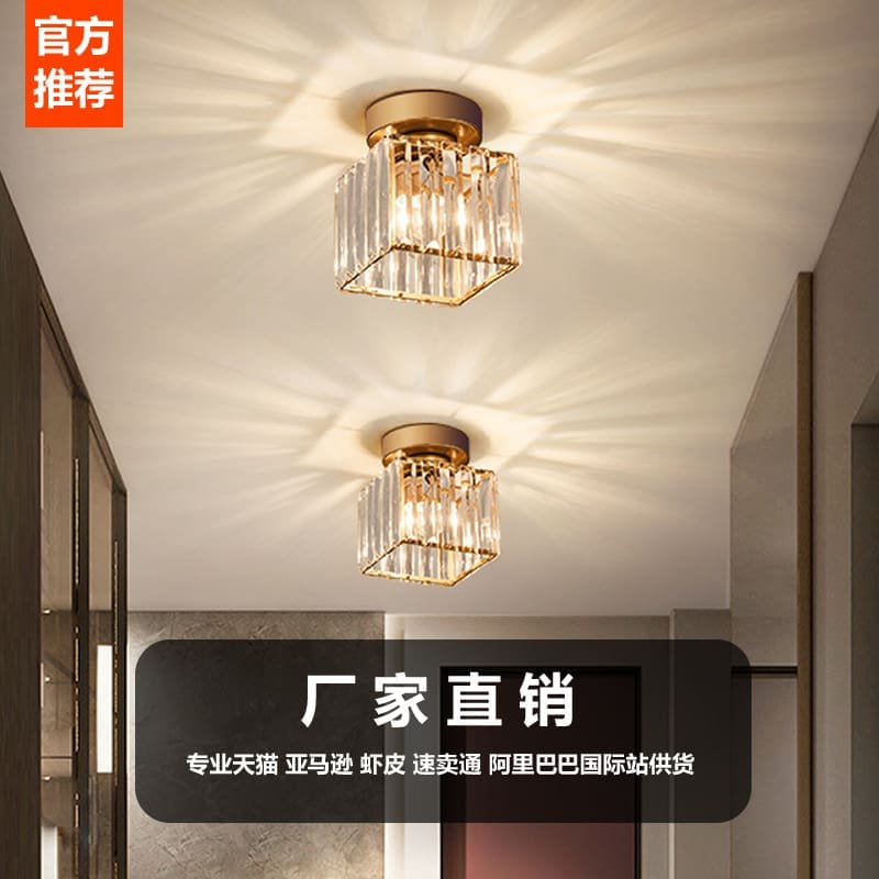 Đèn lối đi, đèn trần nhỏ pha lê hiện đại đơn giản, đèn hành - DTN-845