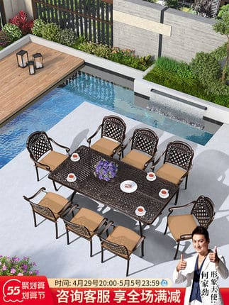 Bàn ghế sân vườn màu tím bộ bàn ghế 5 ngoài trời bền đẹp, thân thiện môi trườ BGSV_1302