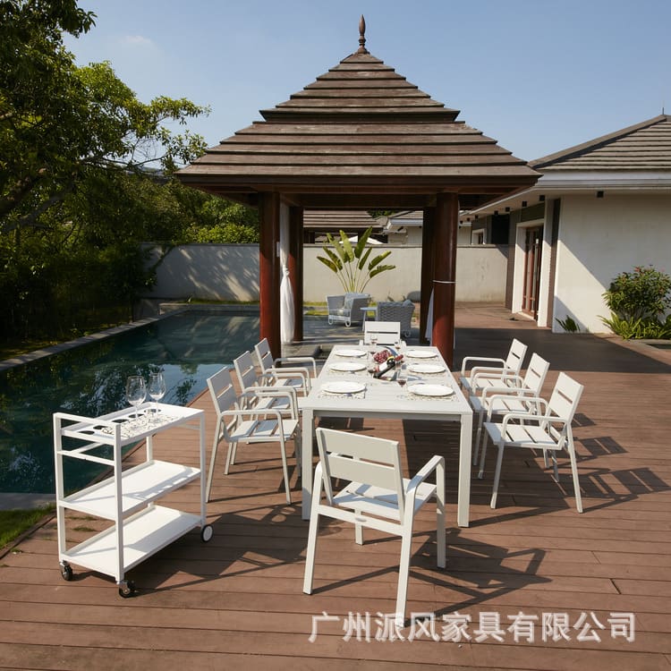 Bàn ghế danduo bộ bàn ăn hợp kim nhôm chữ ngoài trời bền đẹp, thân thiện môi  BGSV_1612