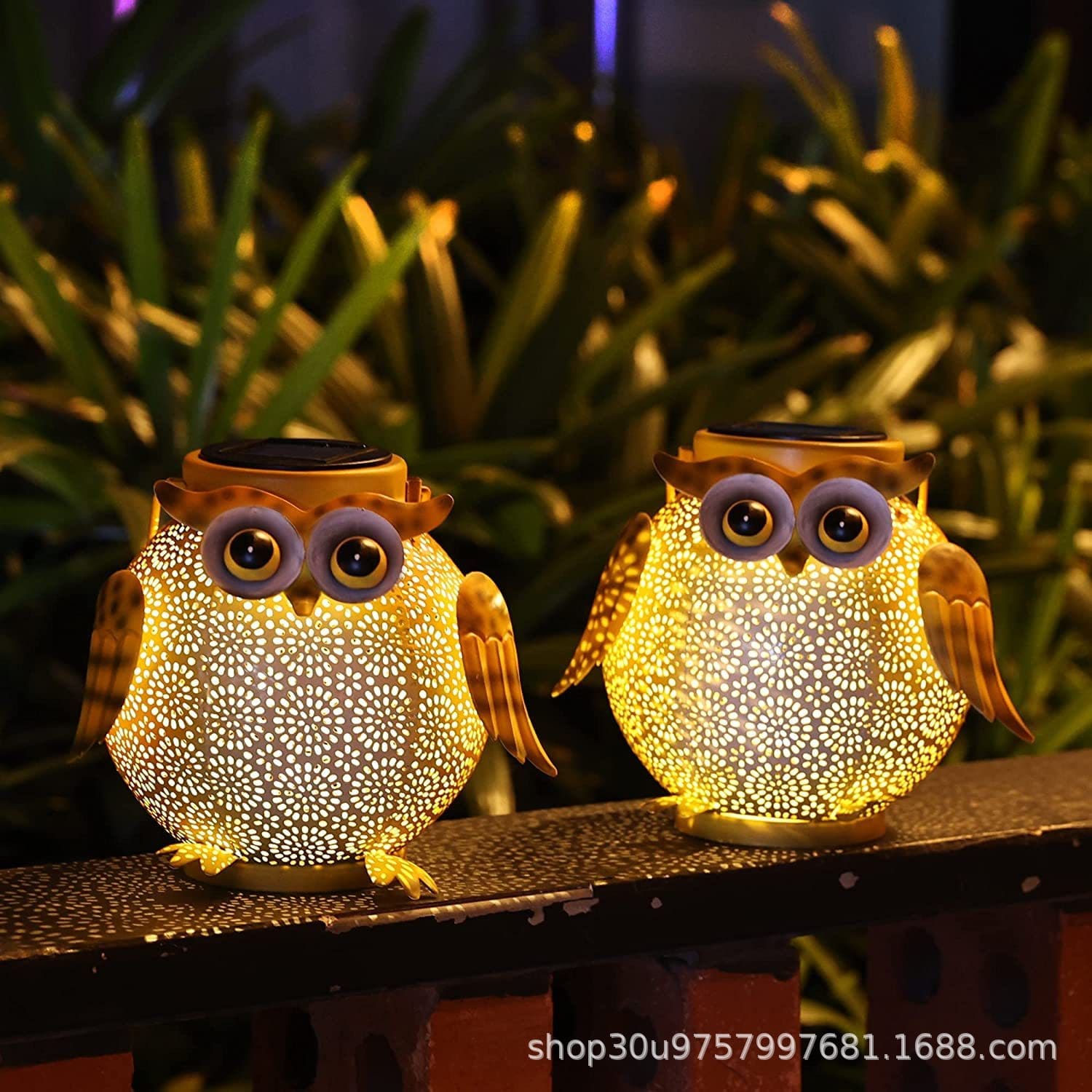 Đèn Con cú Xuất khẩu sắt rèn năng lượng mặt trời Đèn sân vườn biệt thự - DNT-848