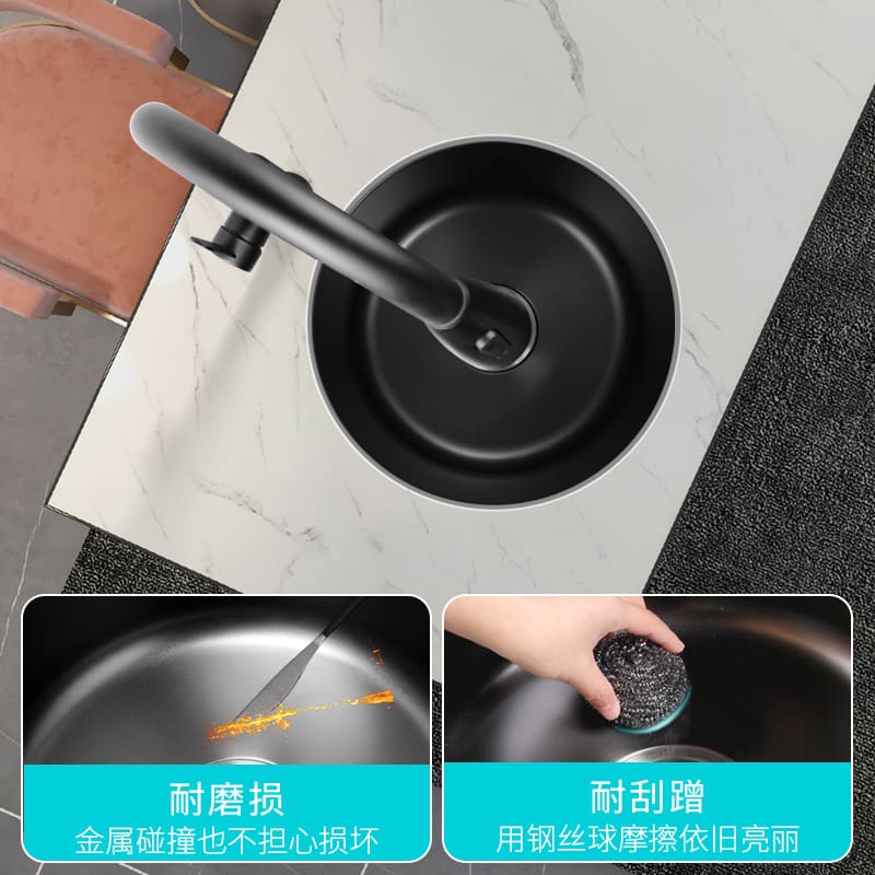 Chậu rửa mini tròn nano 9v7t nhỏ chậu rửa đơn cao cấp, tiện lợi cho nhà hàng  CR-449