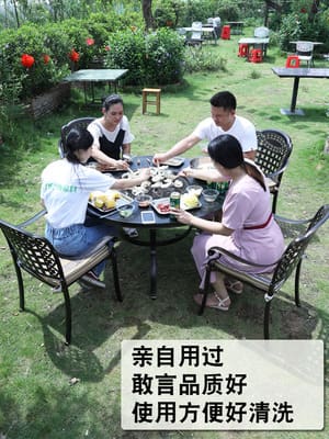 Bàn ghế nướng ngoài trời sân trong sân vườn bếp ngoài trời bền đẹp, thân thiệ BGSV_1265