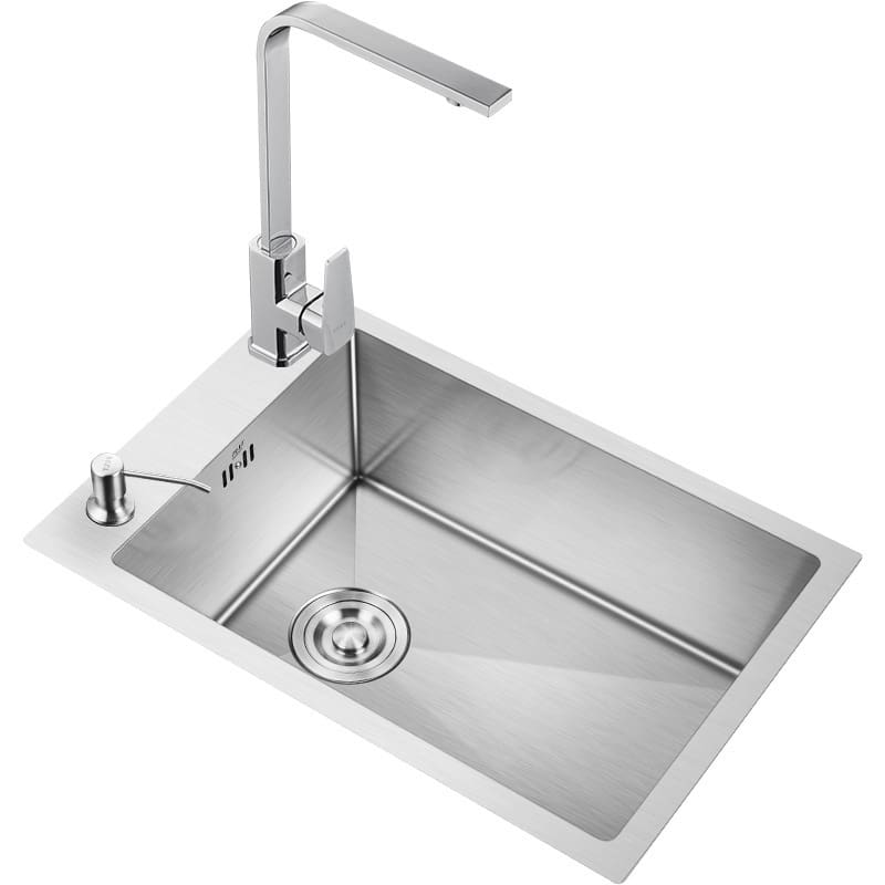 Bán buôn bếp bồn rửa đơn sus304 inox handmade lưu cao cấp, tiện lợi cho nhà h CR-157