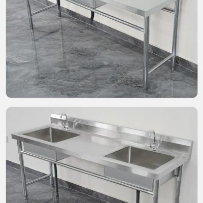 Bồn rửa inox thương mại có bếp đứng bồn rửa cao cấp, tiện lợi cho nhà hàng CR-69