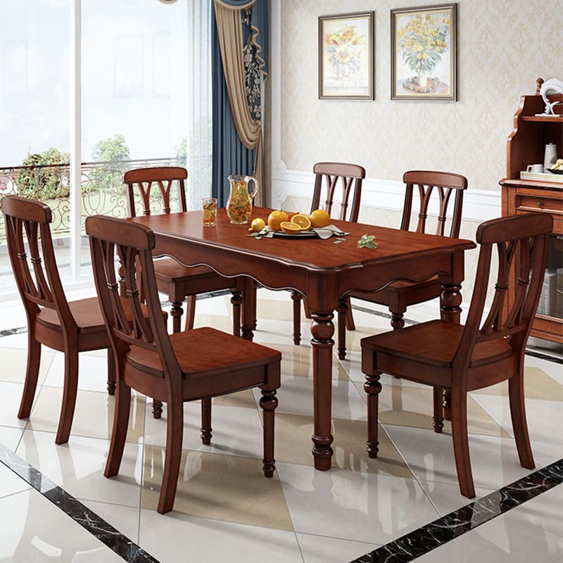 Bàn ăn gỗ đặc Mỹ gỗ gụ nhà hình chữ nhật phòng nhỏ Bàn ăn - BGCF-448