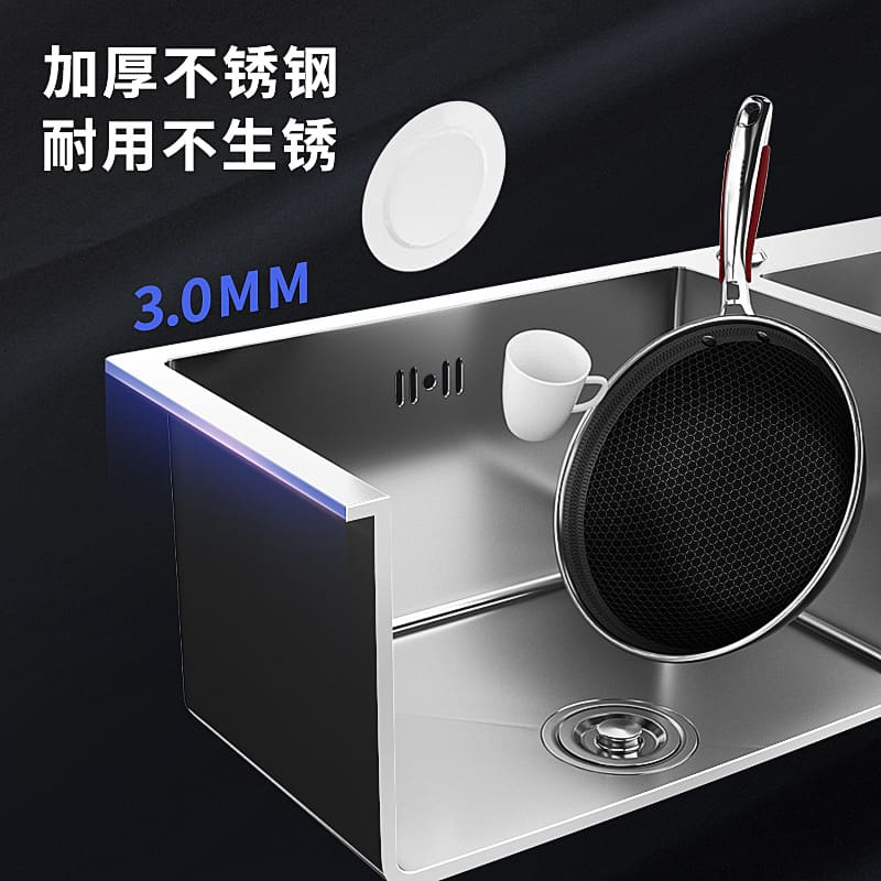 M3no bán buôn rửa đôi khe cắm dày undercounter lưu cao cấp, tiện lợi cho nhà  CR-396