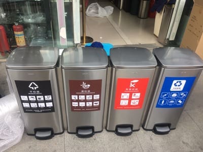 Thùng rác phân loại bằng thép không gỉ lớn phòng ngoài trời bền đẹp, thân thi TGNT_585