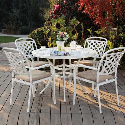 Bàn ghế ngoài trời sân vườn nhôm đúc kiểu mỹ ngoài trời bền đẹp, thân thiện m BGSV_1093