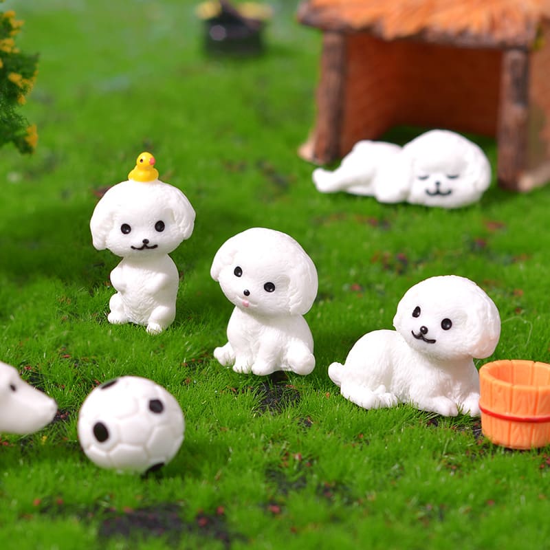 Micro cảnh quan dễ thương bông con chó con đồ ngoài trời bền đẹp, thân thiện nan