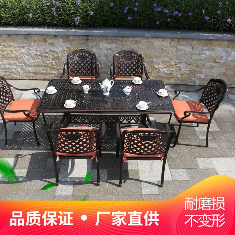 Bàn ghế nhôm đúc ngoài trời bàn ghế sân vườn ngoài trời bền đẹp, thân thiện m BGSV_1157